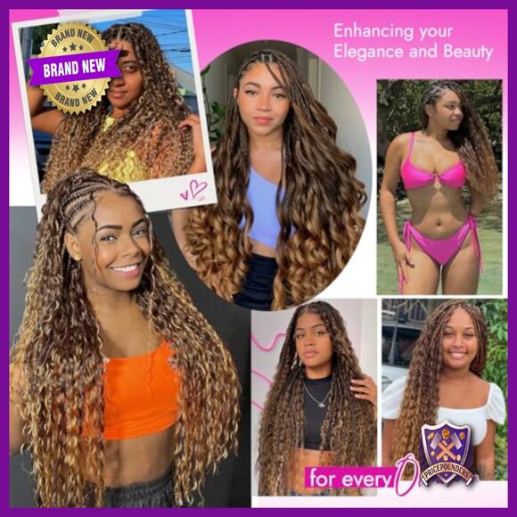 Deep Wave Human Hair Braiding Extensions 16 Inch 50g 2 Bundles main image 7